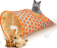 Іграшка Тунель для котів помаранчева