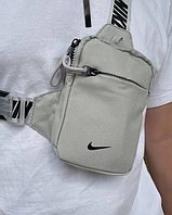 Сумка Найк Nike через плечо маленькая Серая Унисекс
