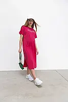 Сукня-футболка жіноча прогулянкова для вагітних і годуючих мам, базова трикотажна