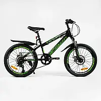 Подростковый спортивный велосипед Corso Crank 20" дюймов, сталь, LTWOO-A2 7S, собран на 75%