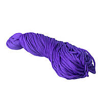 Шнур текстильний, без наповнювача, плетений 5 мм фіолетовий