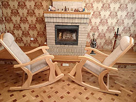 Крісло-гойдалка дерев'яна Класика