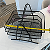 Підставка лоток для інструментів на 3 полиці металева чорна сітка, фото 6