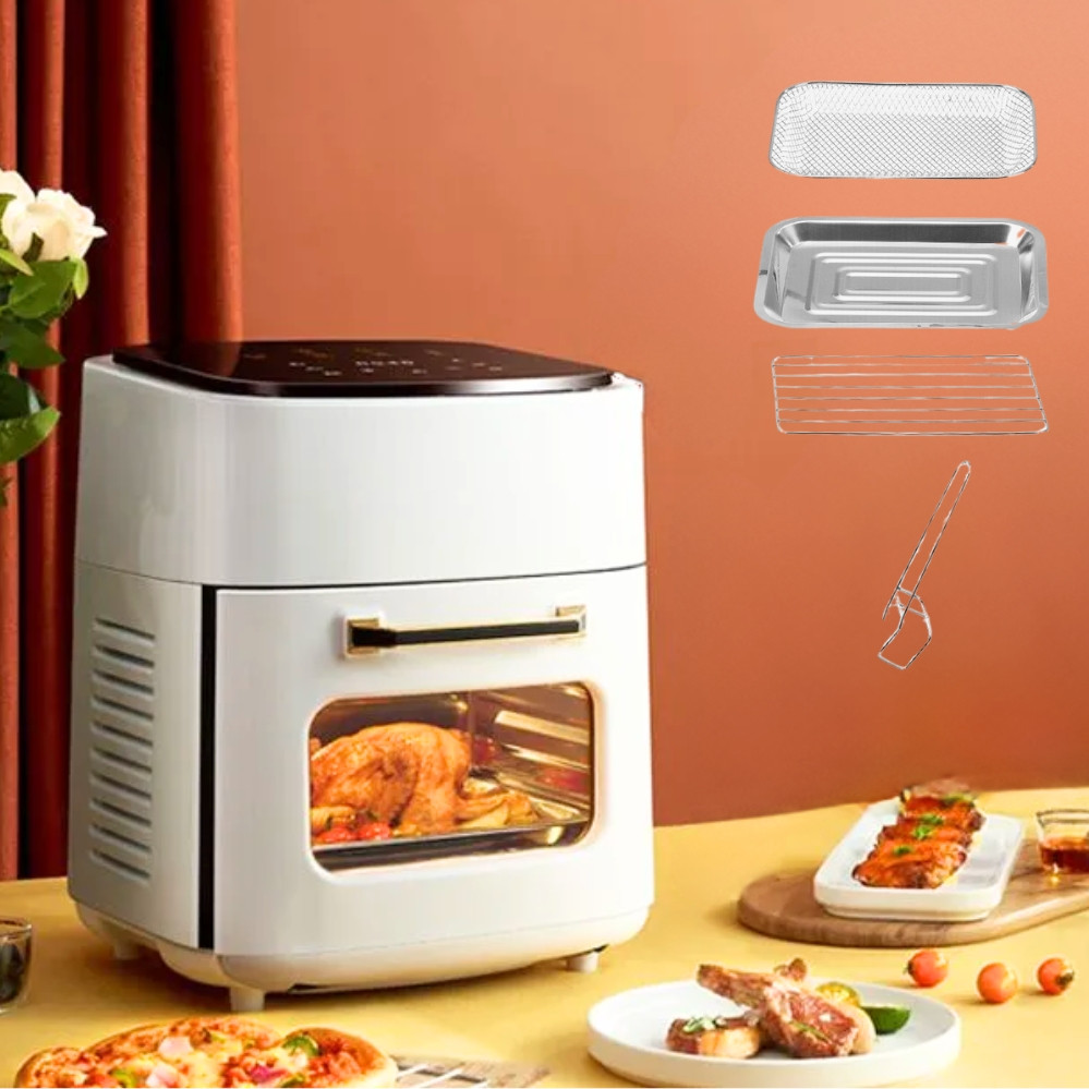 Аерофритюрниця безмасляна 3в1 гриль сушка для фруктів овочів 3500W Zepline ZP-111 мультипіч 15л Біла