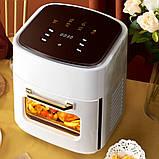 Аерофритюрниця безмасляна 3в1 гриль сушка для фруктів овочів 3500W Zepline ZP-111 мультипіч 15л Біла, фото 5