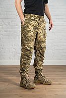 Брюки тактические рип-стоп пиксель 7 карманов армейские штаны ripstop для зсу военные мужские pixel камуфляж