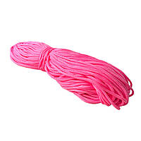 Шнур текстильний, без наповнювача, плетений 5 мм яскраво-рожевий