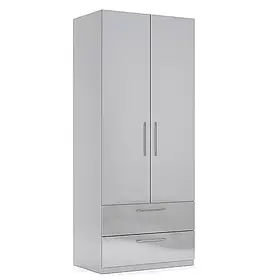 Шафа розпашна 2Д2Ш Мегі сірий глянець шиншила/дзеркало Міро Марк