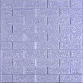 3D панель самоклеюча цегла світло - фіолетова 700х770х5мм (015-5) SW-00000083