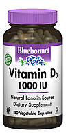 Витамин D3 1000IU Bluebonnet Nutrition 180 гелевых капсул MY, код: 1844487