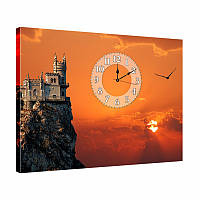 53х72 см Настенные интерьерные часы-картина, Оригинальные подарки для дома, Часы настенные для студии 1250