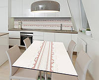 Наклейка 3Д виниловая на стол Zatarga «Фигурный бордюр» 600х1200 мм для домов, квартир, столо EV, код: 6444180