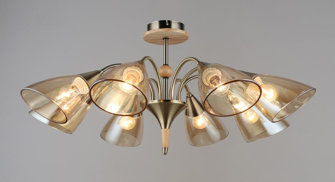 Большая потолочная люстра на 8 лампочек D755*H365 E27