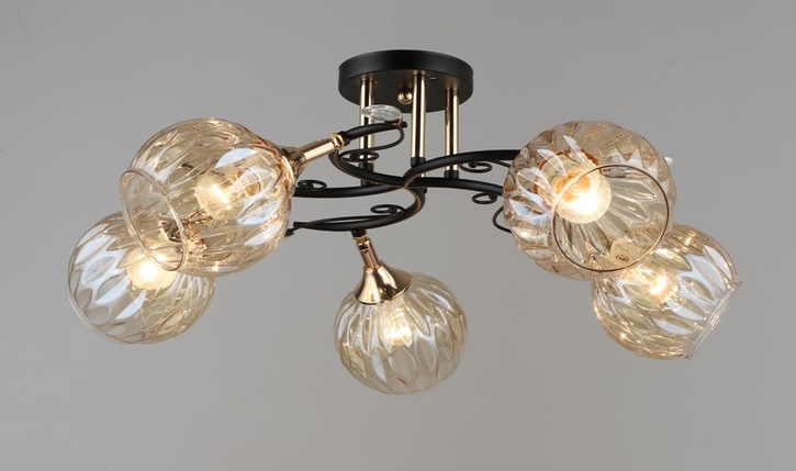 Стельова люстра на 5 плафонів D600*H240 E27, фото 1