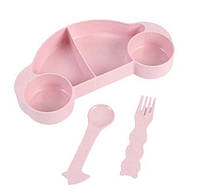 Детская бамбуковая посуда Mine Машинка 2 в 1 Розовый (hub_6bn2pz) ES, код: 7743794