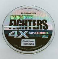 Шнур рибальський Kaida PRO Fighters Dark Green 4X 100м 0.10мм