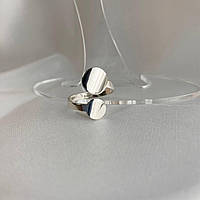 Женское серебряное кольцо в минималистичном стиле с кружочками без камней "Атмосфера"