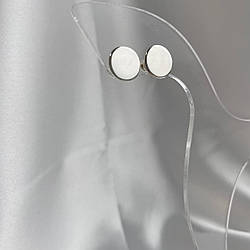 Срібні сережки-вкрутки з кружечками Атмосфера