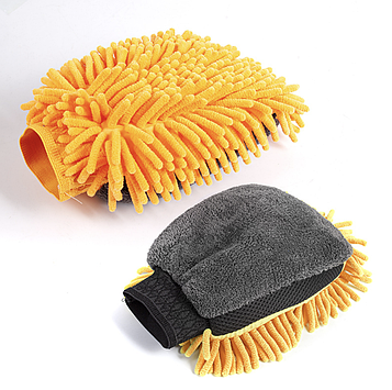 Двостороння рукавичка для полірування авто / Мікрофіброва рукавичка для детейлінгу / Рукавичка для чистки авто