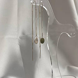 Срібні сережки протяжки Монетки Сережки протяжки - колекція Атмосфера