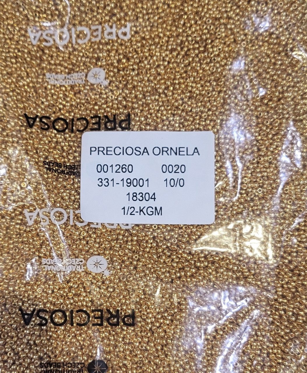 Бісер 10/0, No18304 (пач.50 грамів) золотий, кристальний металік