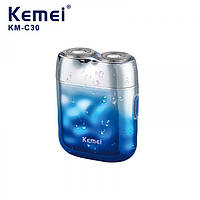 Электробритва аккумуляторная влагостойкая мужская с плавающими ножами 5W Kemei KM-C30 tn