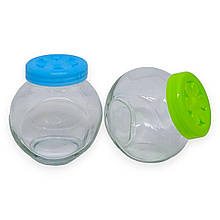 Баночки для спецій скляні KitchenWare набір 2 шт 200 мл 7.8х7.5х5.6 см