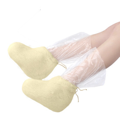 Багаторазові чобітки для парафінотерапії зі штучного хутра, Doily (1 пара/уп.). Колір: крем