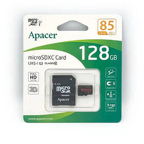 Мапа пам'яті APACER microSDXC 128 GB UHS-I U1+ad (R85MB/s)