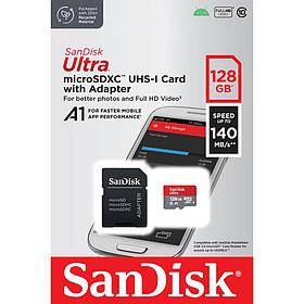 Карта Пам'яті SANDISK microSDHC 128 GB C10 140MB/s Ultra