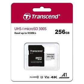 Мапа Пам'яті TRANSCEND microSDXC 256GB UHS-I 300S + ad