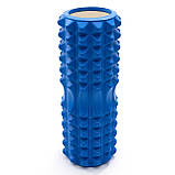 Масажер MS 0857-4-BL (10 шт.) рулон для йоги, розмір 33-13 см, синій, у кульці, фото 3