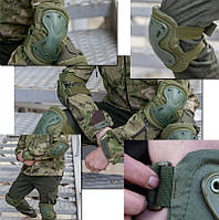 Наколенники и налокотники тактические (защитные) Eagle KN-04 Green / Наколенники тактические tn