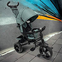 Велосипед триколісний дитячий з батьківською ручкою TURBO TRIKE MT 1005-3 М'ятний