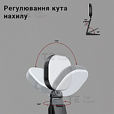 Накамерне світло Veron F-610A LED Live Streaming Light селфі спалах на телефон камеру ноутбук для трансляцій, фото 2