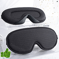 Дихаюча маска для сну 3D Sleep Eye Mask Пов'язка на очі для жінок та чоловіків Чорна