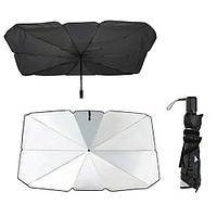 Автомобильный солнцезащитный зонт на лобовое стекло S 115x65см, чехол tn
