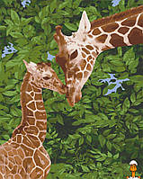 Картина по номерам."жирафенок с мамой" 40, детская игрушка, от 7 лет, Art Craft 11637-AC