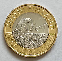 Финляндия 5 евро 2015, Обыкновенный бобр