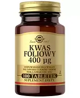 Витамины фолиевая кислота, Солгар, SOLGAR Kwas foliowy, 100 табл
