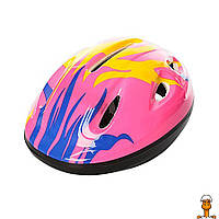 Детский шлем велосипедный, с вентиляцией, игрушка, розовый, от 3 лет, Profi MS 0013(Pink)