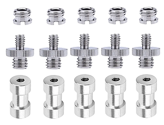Набір адаптерів та перехідників 1/4 дюйми та 3/8 дюйми для DSLR-камери/штатива/монопода/кульової головки/спалаху
