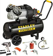 Компресор Stanley 50 л / 10 бар + 7 аксесуарів / Компрессор