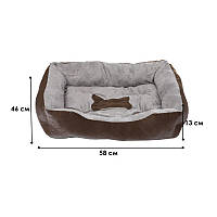 Лежак для котів собак Taotaopets 545508 Brown M (58*46 CM) tn