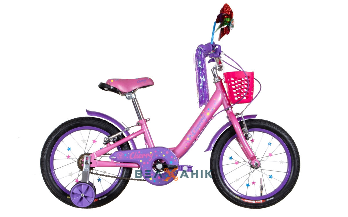 Велосипед 16" Formula CHERRY (рама 8,5") рожевий з бузковим