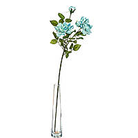 Цветок искусственный "Роза чайная", голубая