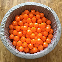 Шарики для сухого бассейна оранжевые 8 см поштучно