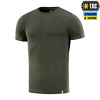 Футболка тактична M-TAC 93/7 SUMMER ARMY OLIVE, чоловіча однотонна військова футболка олива для військових