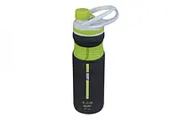 Бутылка для воды спорт пластик черно-зеленая 700 мл Laprida 67-2939