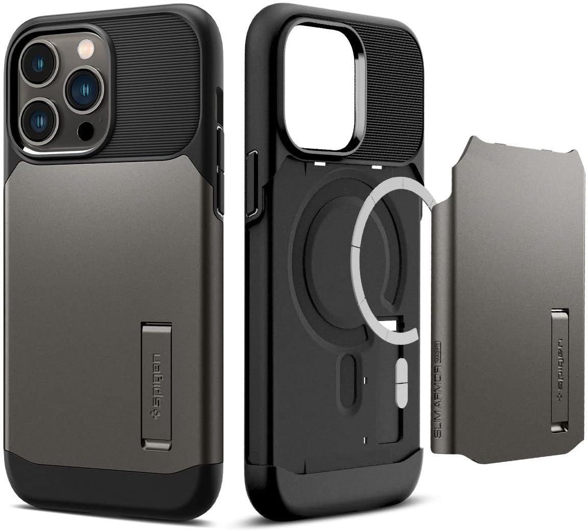Чохол Spigen Slim Armor with MagFit Gunmetal для iPhone 14 Pro Max ACS04646